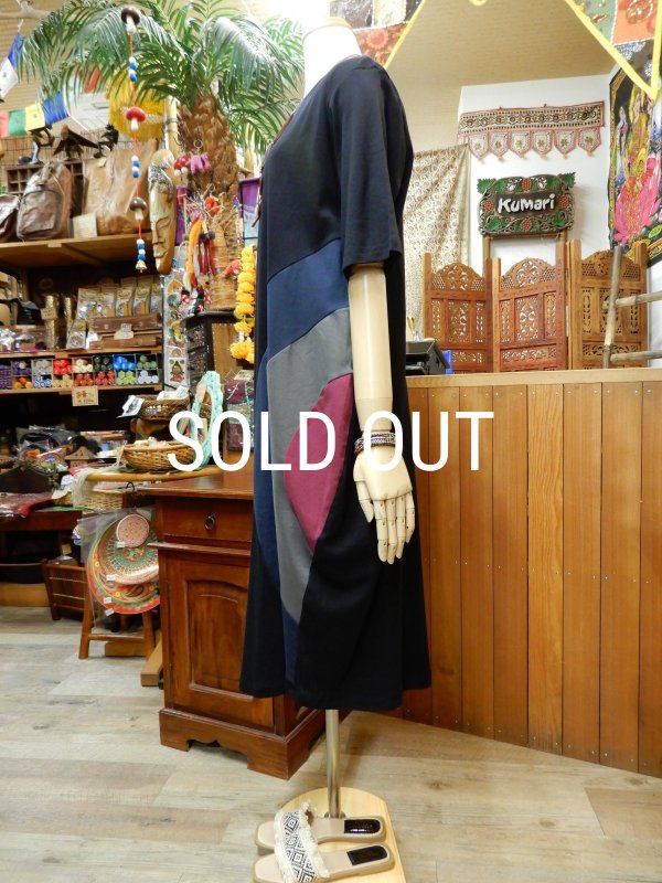 画像2: コクーンシルエット Tシャツワンピース (2)