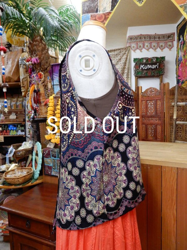 画像5: オリエンタル柄レーヨンタンクトップ (5)