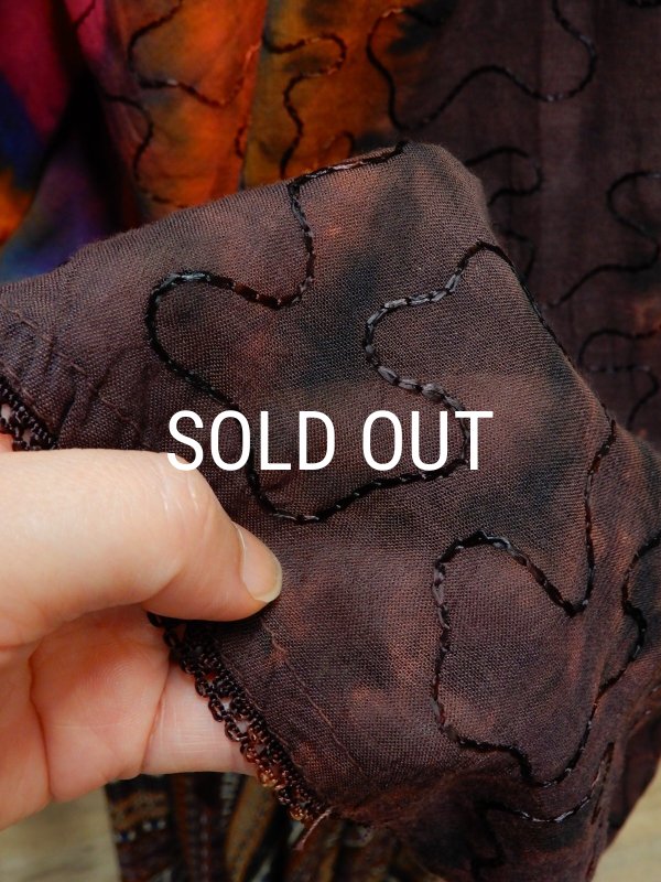 画像13: タイダイ＆刺繍 オーバーサイズ  シアートップス (13)