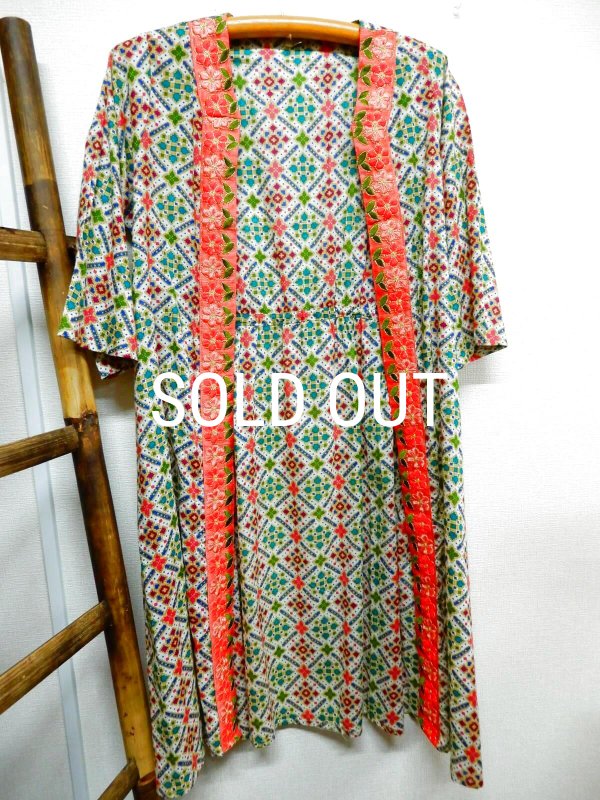 画像12: オリエンタル  七分袖 コットンカーディガン (12)