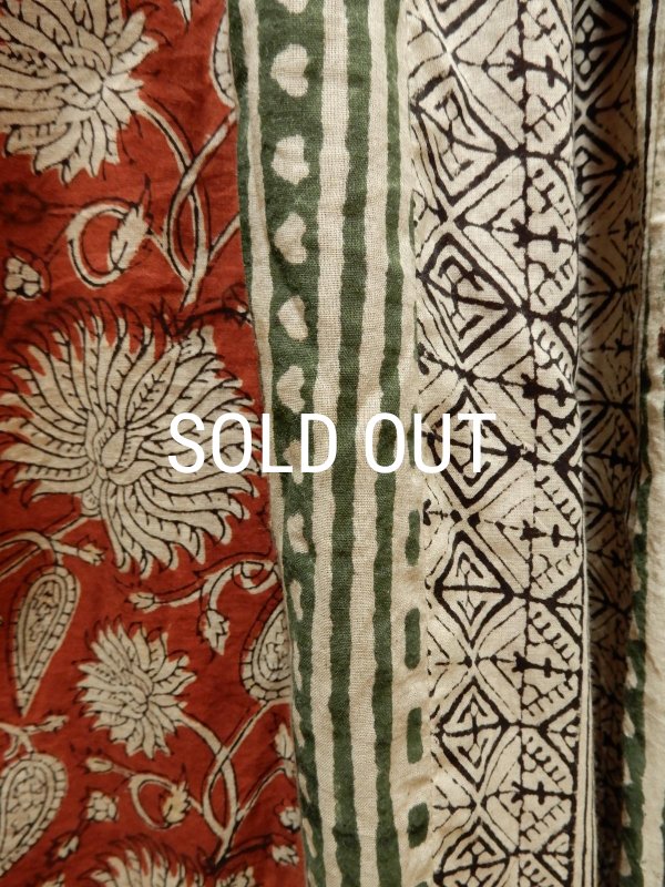 画像10: ブロックプリント コットンワイドパンツ (10)