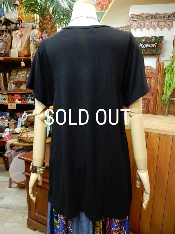 画像3: ロータスプリント スパンデックスＴシャツ (3)