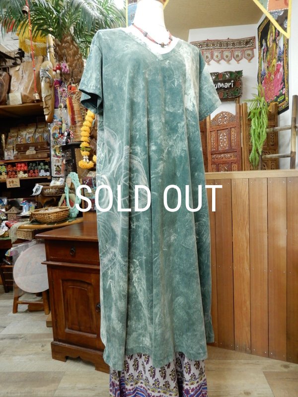 画像2: ハンドペイントＴシャツワンピース (2)