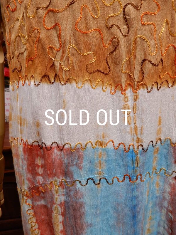 画像8: インドレーヨン チェーン刺繍ロングタンクトップ (8)